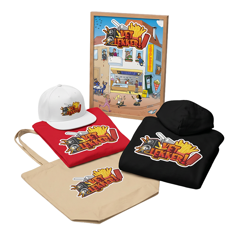 Merchandise Vet lekker!